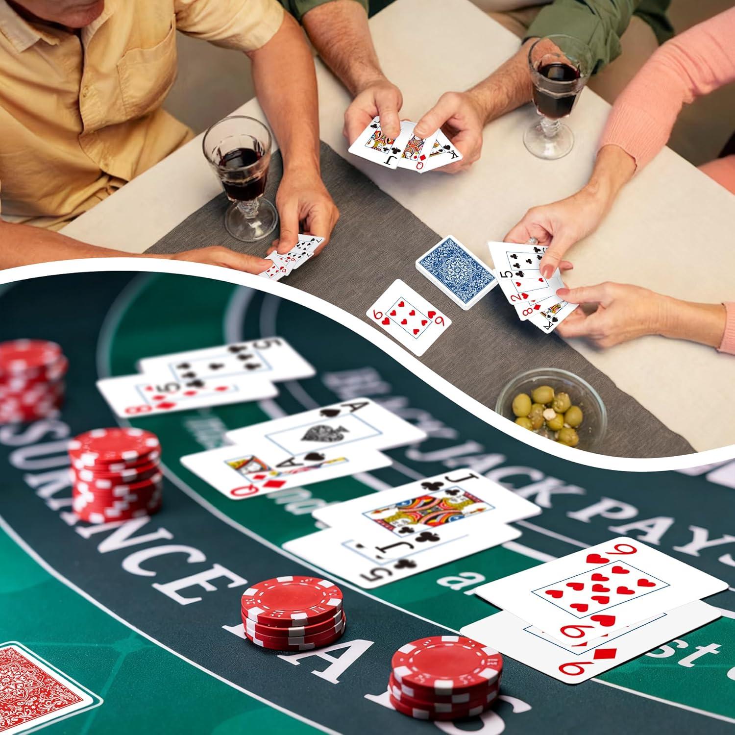 Barajas de Póker Jumbo Wkchxd - 2 Barajas con Letras Grandes