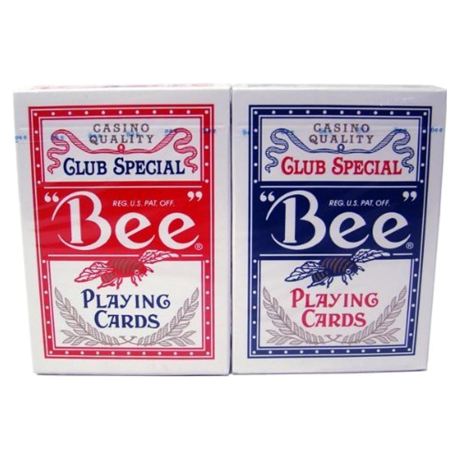 Barajas de Póker US Playing Card Co. Bee No. 92 Rojo/Azul - 12 Unidades
