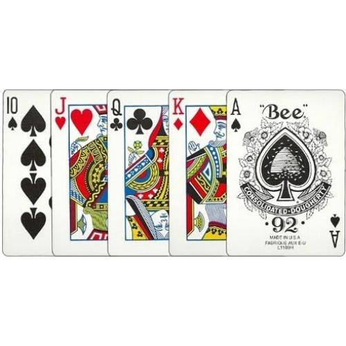Barajas de Póker US Playing Card Co. Bee No. 92 Rojo/Azul - 12 Unidades