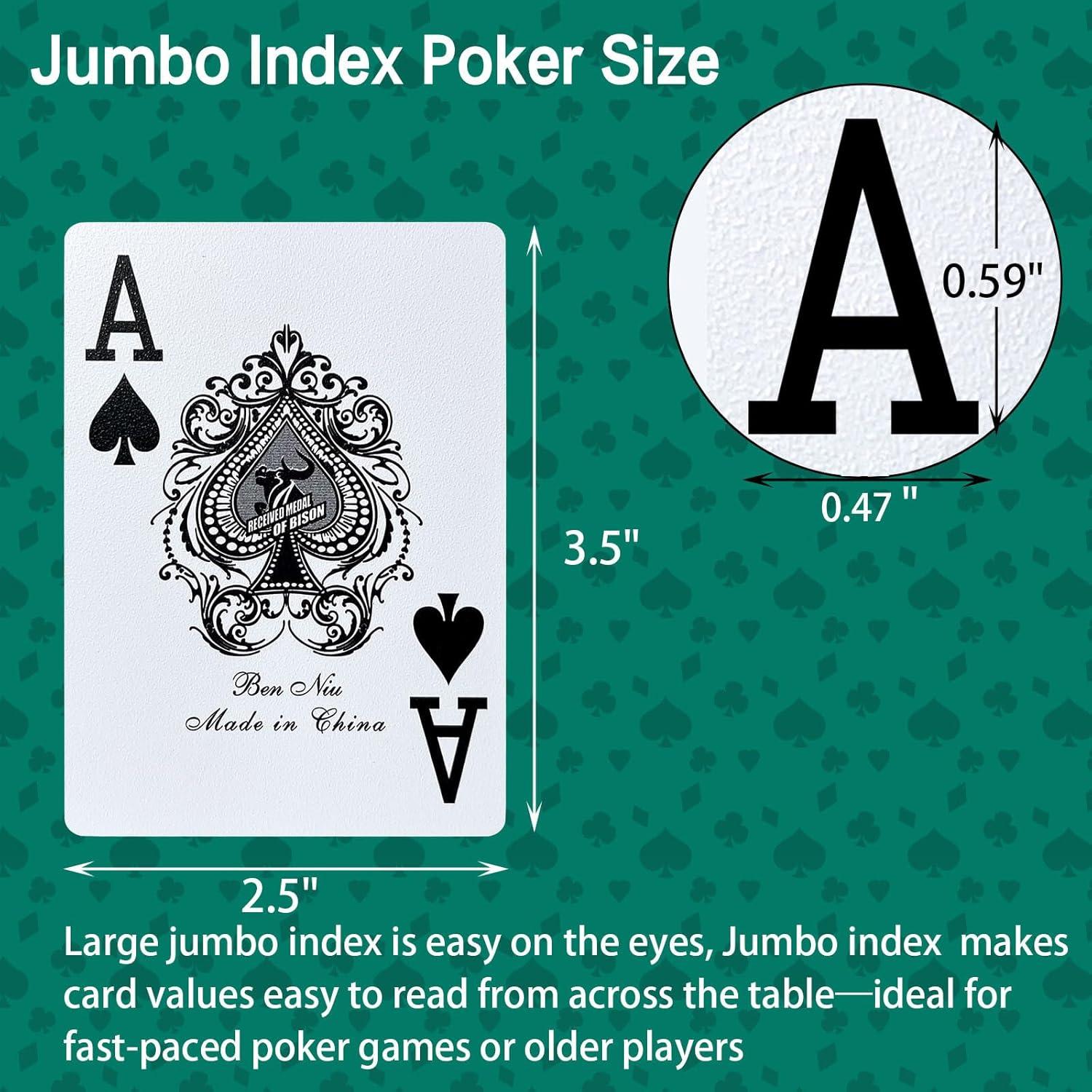 Barajas de Póker Impermeables Ben Niu - 20 Cartas PVC