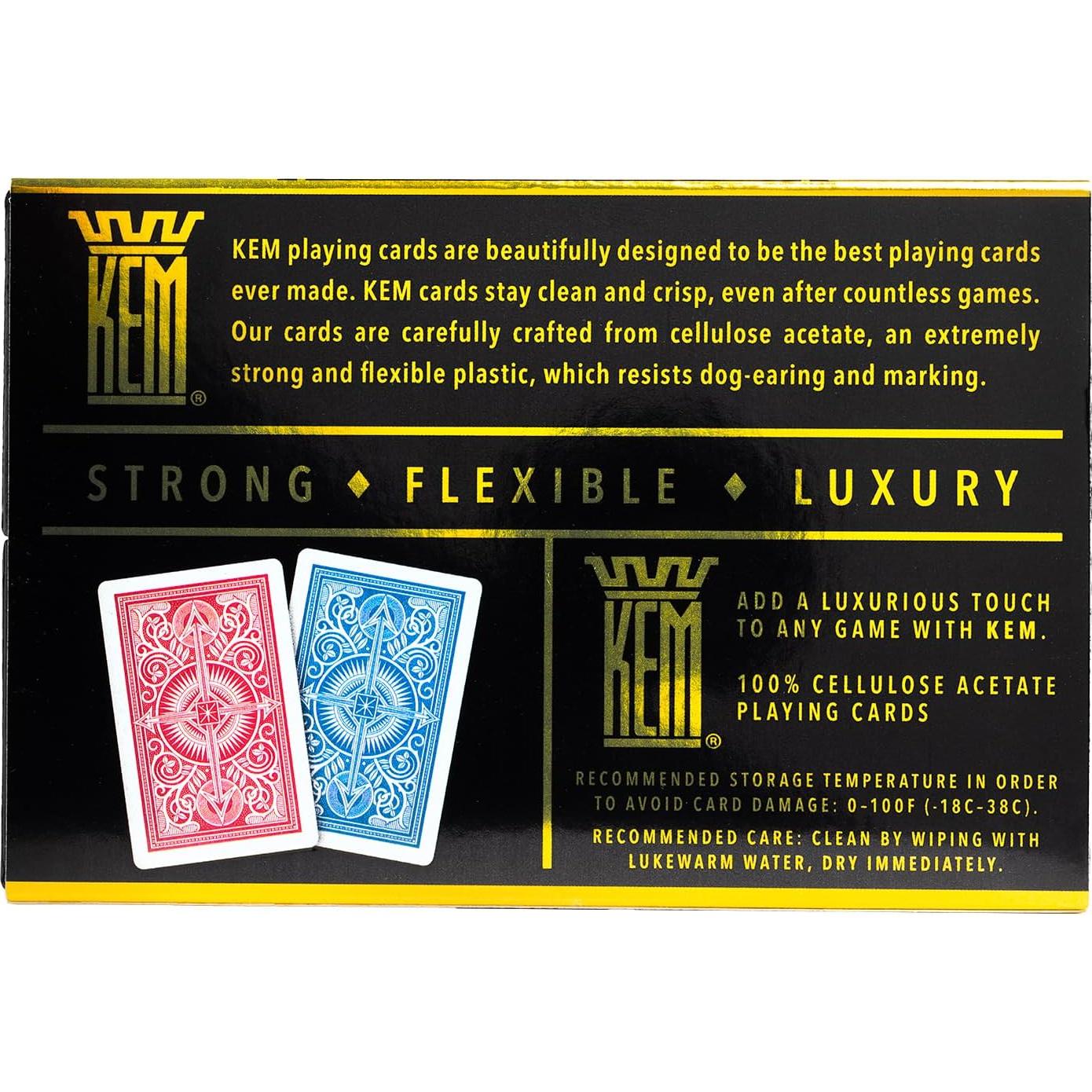 Cartas de Póker KEM Flecha Roja y Azul - 2 Barajas Premium
