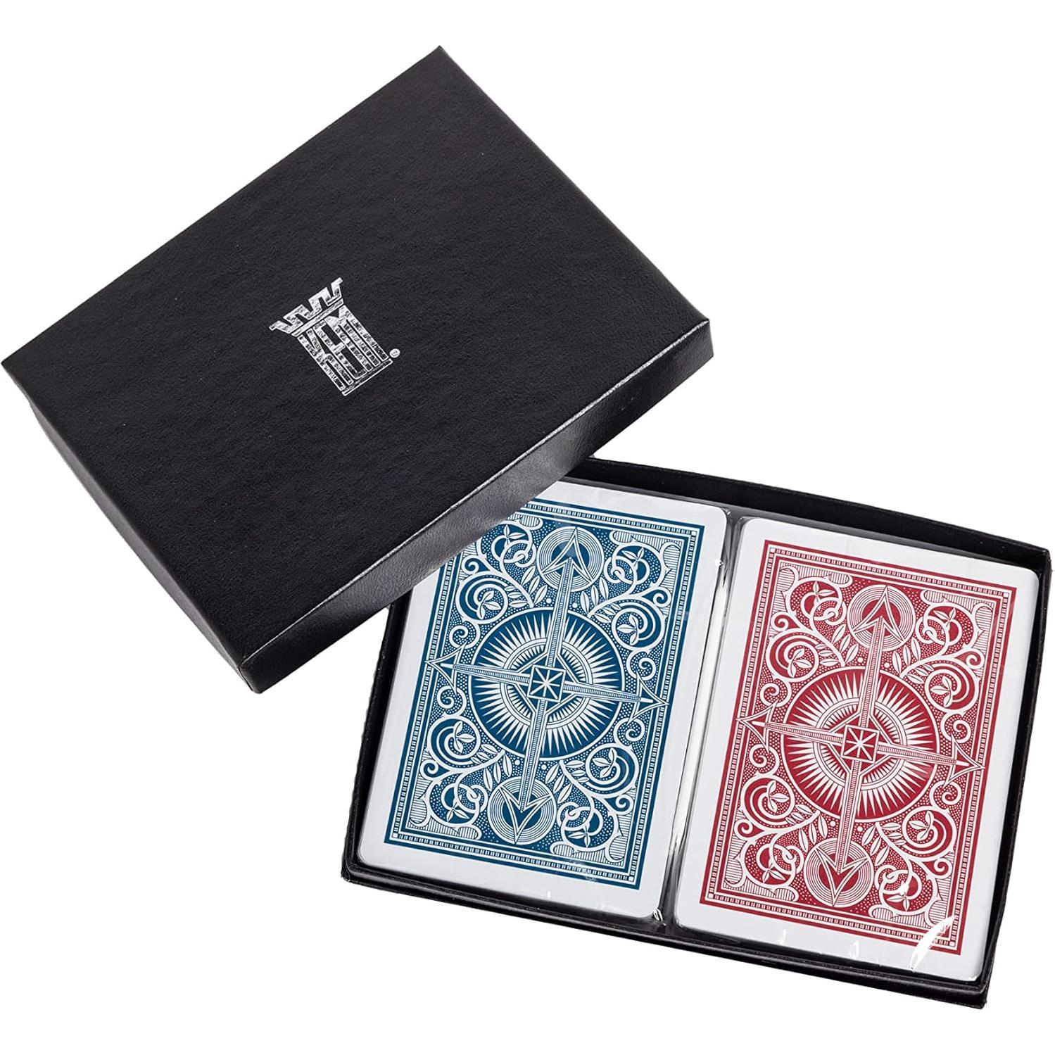 Cartas de Juego KEM Flecha Roja y Azul - Tamaño Bridge (Paquete de 2)