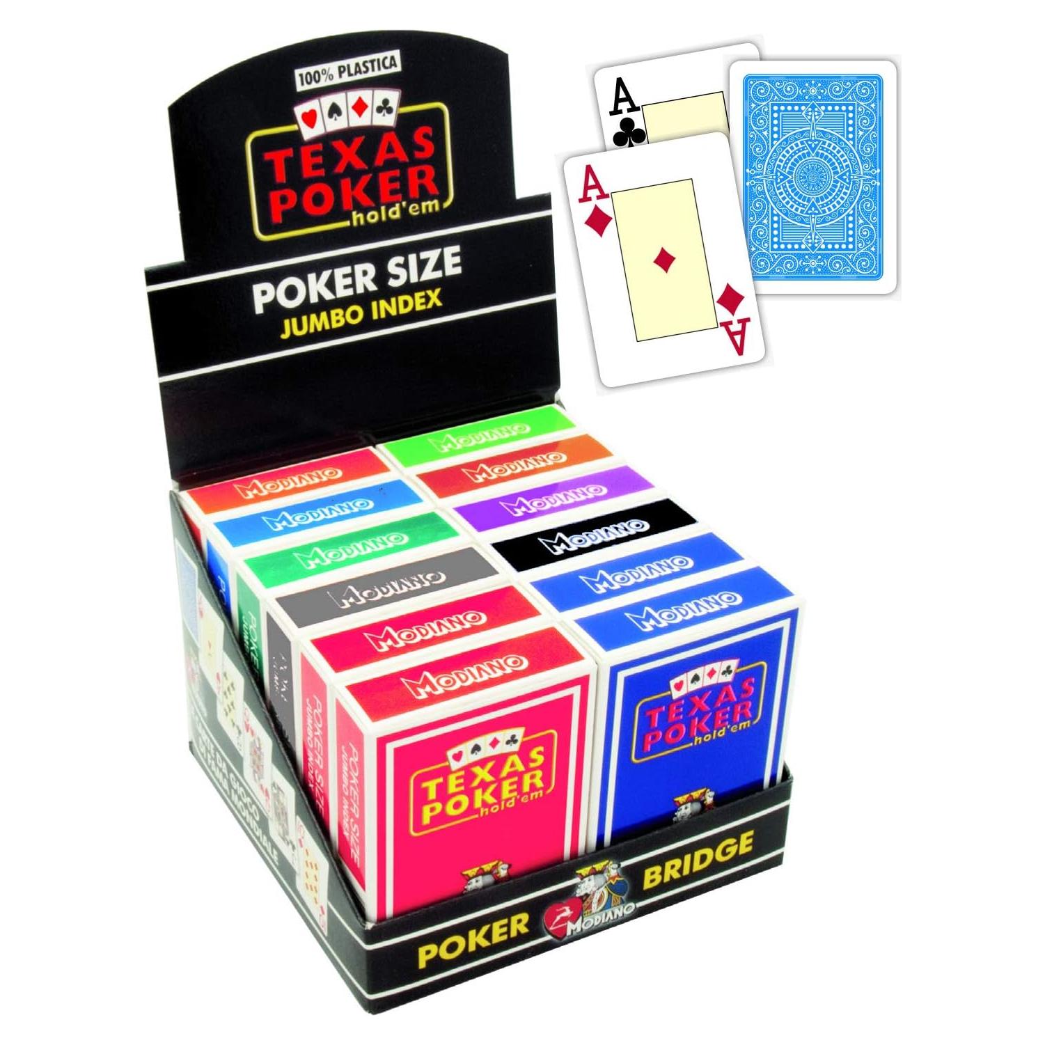 Barajas de Poker Modiano 3005468 Jumbo Index 100% Plástico