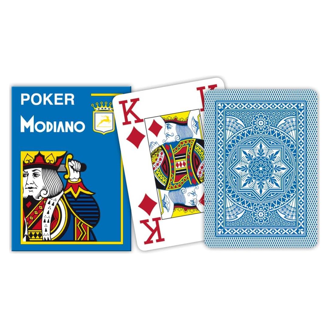 Cartas de Poker Modiano 300488 Jumbo Azul Claro 100% Plástico