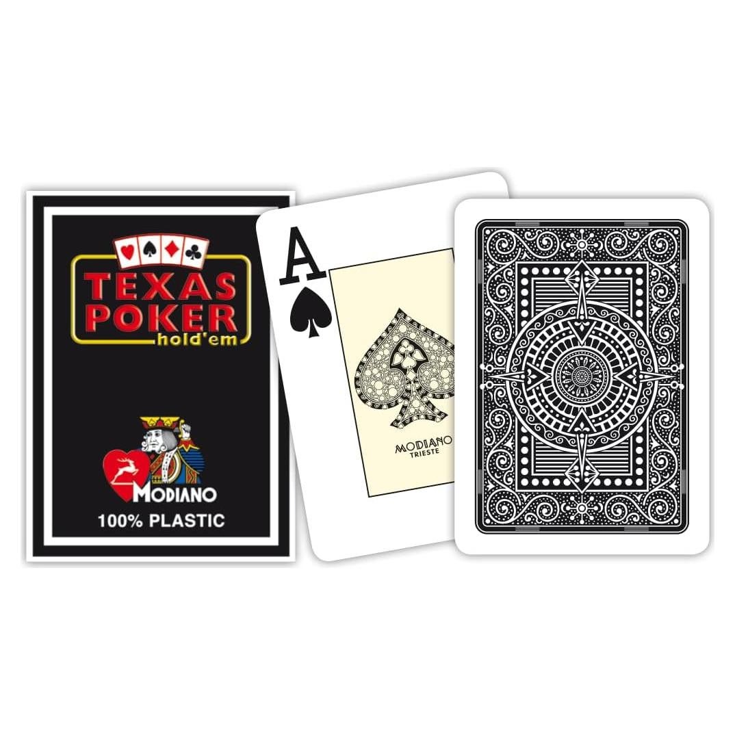 Cartas de Póker Modiano Texas Hold'em 100% Plástico Jumbo