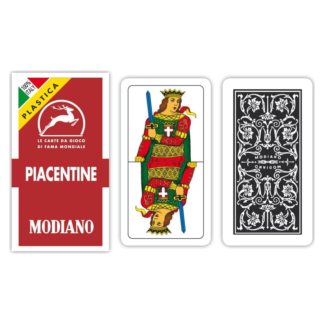 Baraja de Cartas de Juego Modiano Piacentine 81/10 - 100% Plástico