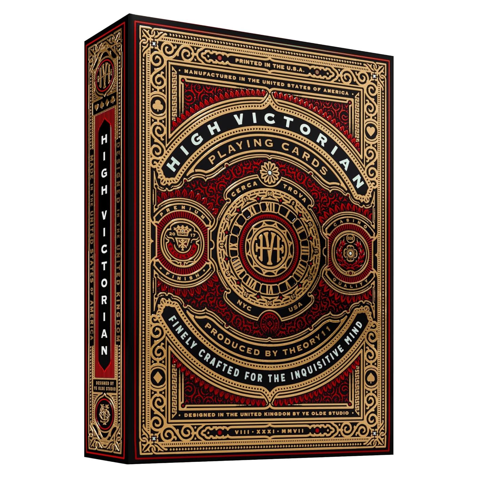 Cartas de Juego Altas Victorianas Rojas Teoría 11 Póker