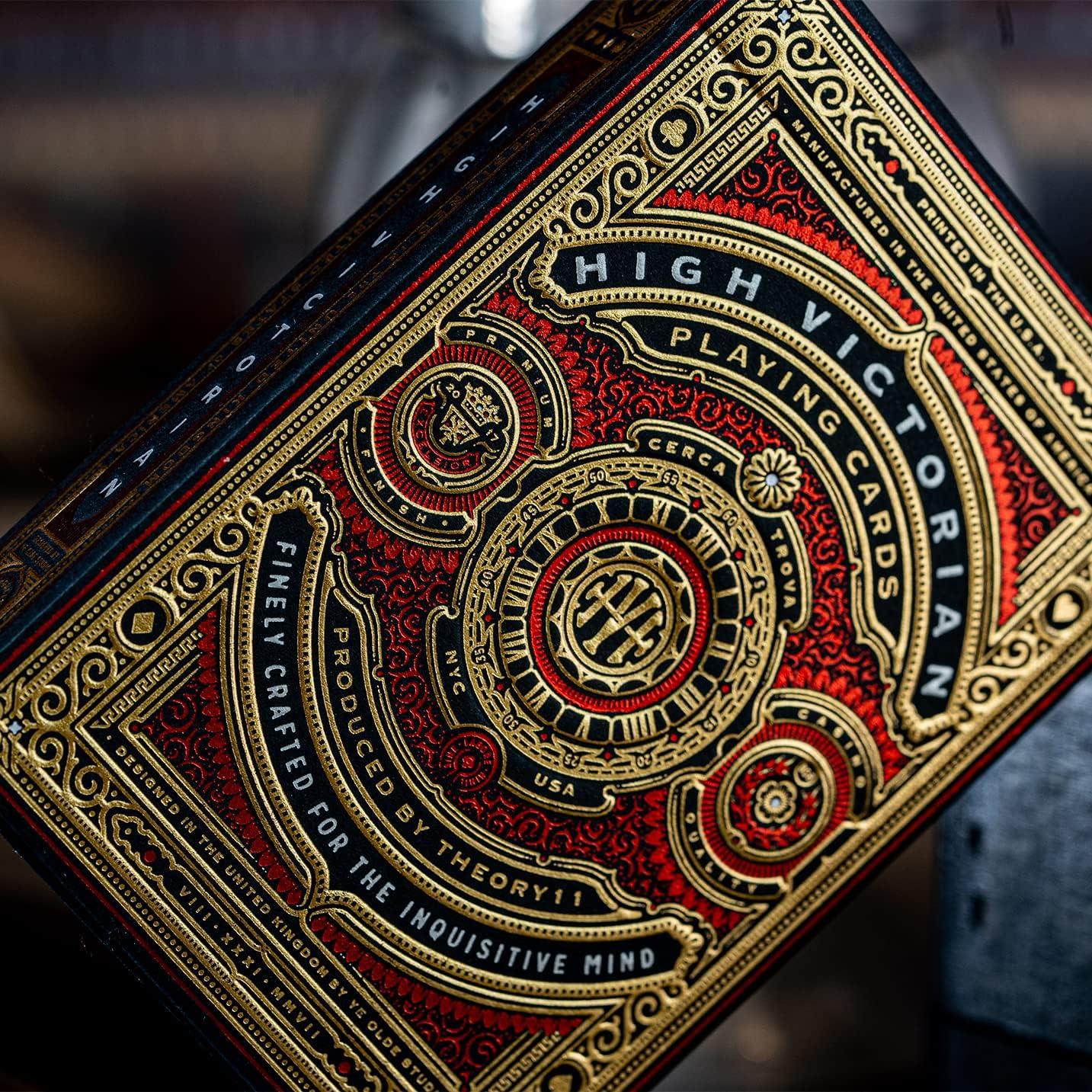 Cartas de Juego Altas Victorianas Rojas Teoría 11 Póker