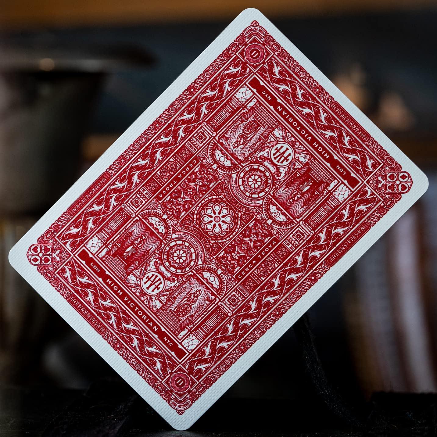 Cartas de Juego Altas Victorianas Rojas Teoría 11 Póker