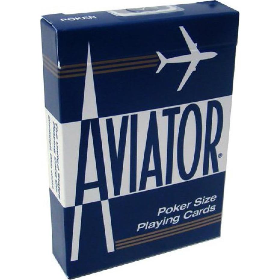 Barajas de Cartas Aviator Rojas y Azules - Tamaño Poker