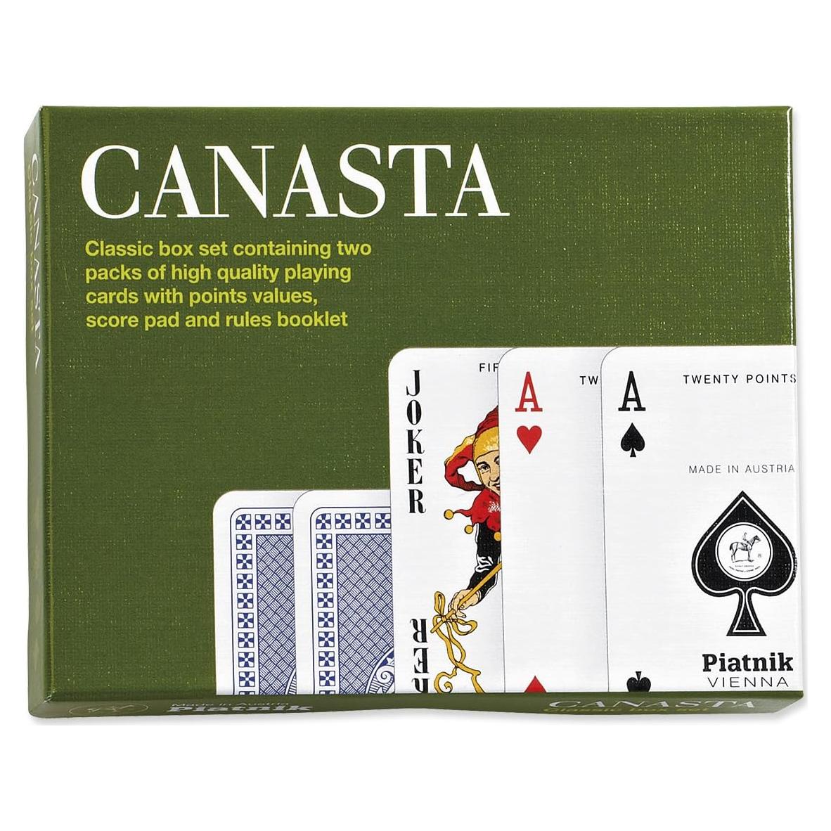 Juego de Cartas Canasta Piatnik - 2 Barajas y Reglas