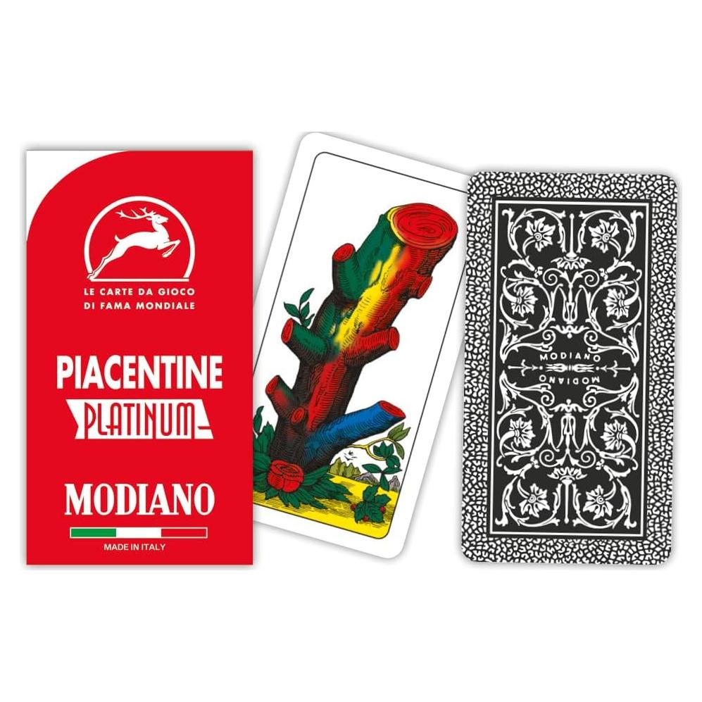 Baraja de Cartas Modiano Piacenza 100% Plástico 40+2