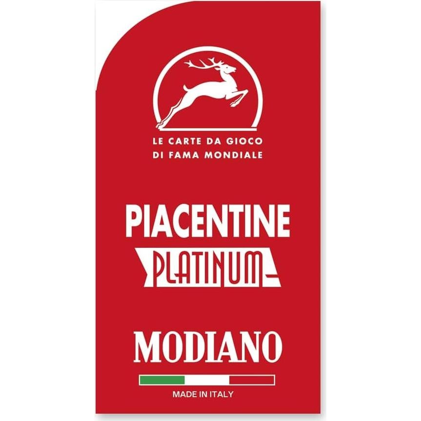 Baraja de Cartas Modiano Piacenza 100% Plástico 40+2