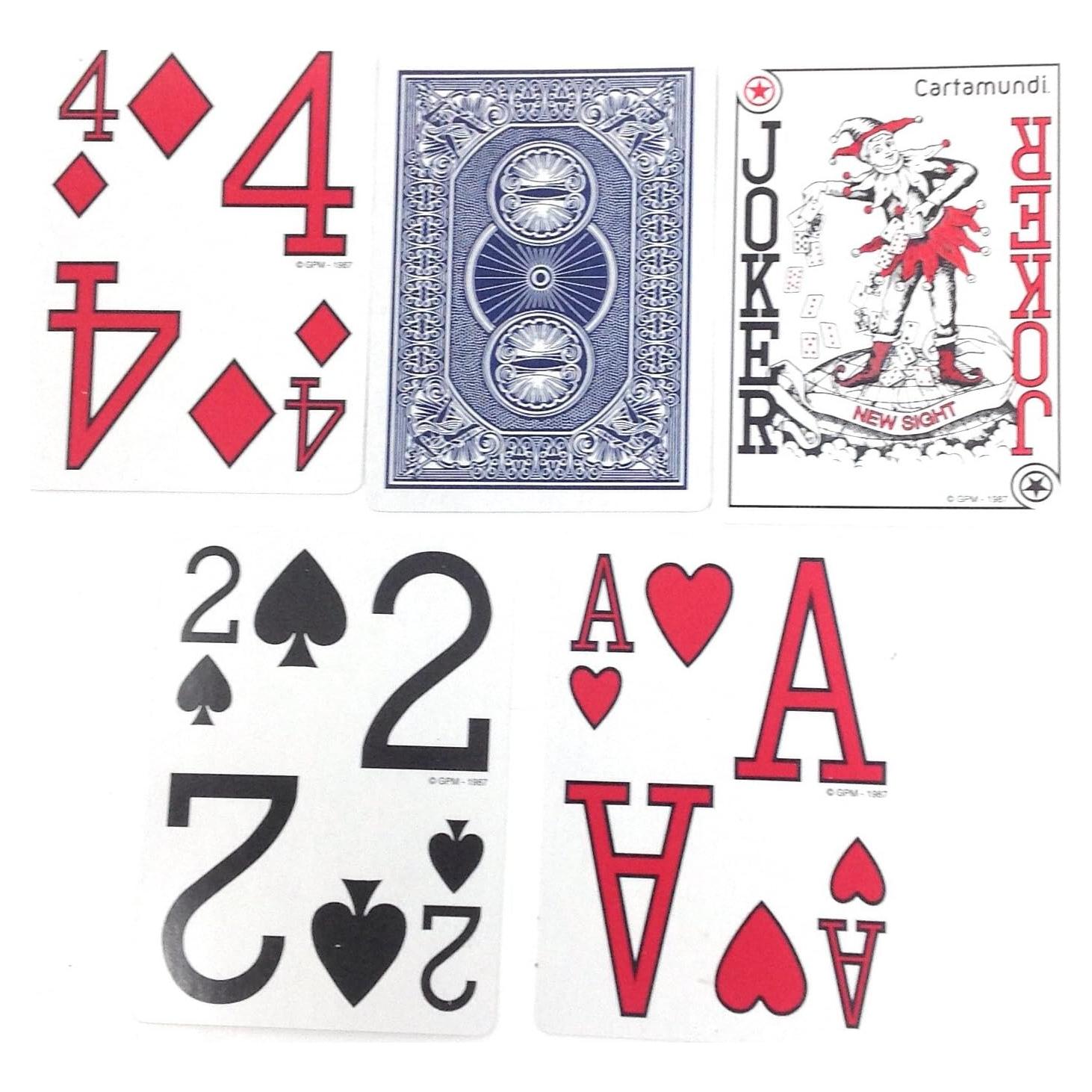 Cartas de Póker para Baja Visión Cartamundi - Gráficos Grandes