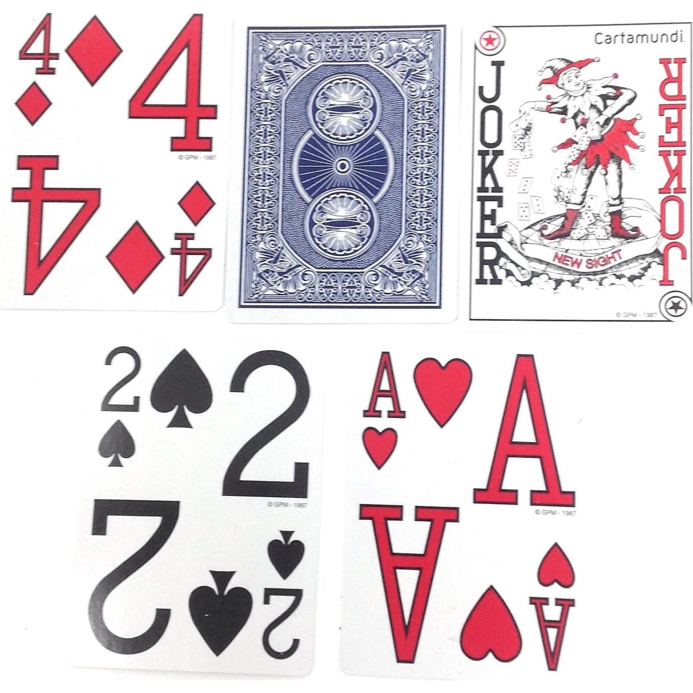 Cartas de Póker para Baja Visión Cartamundi - Gráficos Grandes