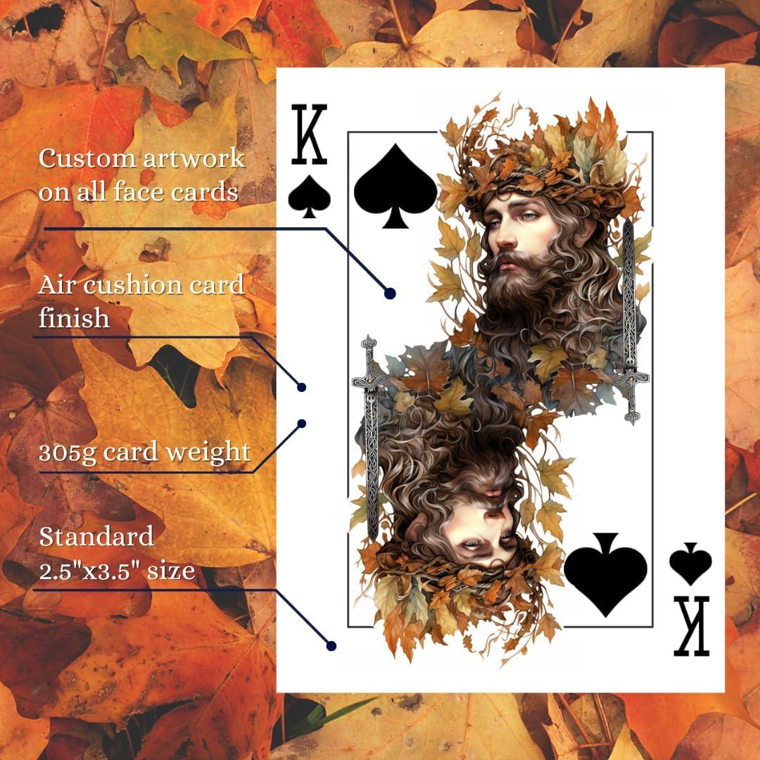 Mazo de cartas de póker Doncella de Otoño 54 cartas 6.35x8.89cm