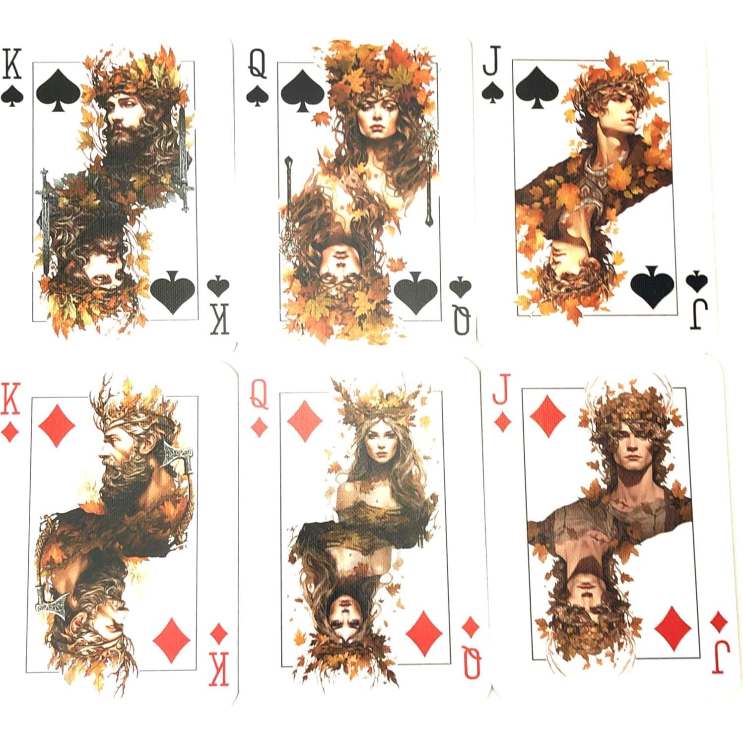 Mazo de cartas de póker Doncella de Otoño 54 cartas 6.35x8.89cm