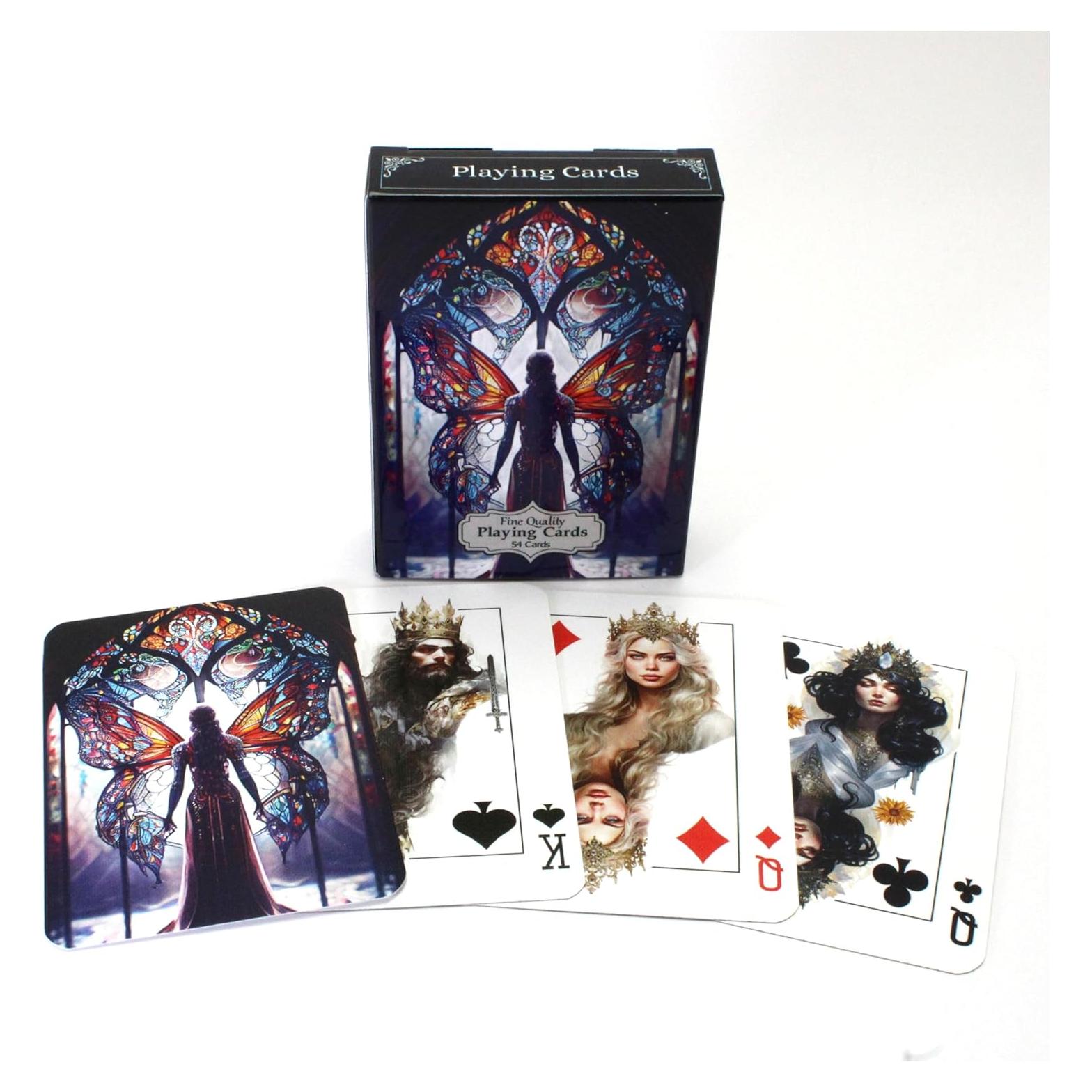 Baraja de Cartas de Alas de Mariposa Noble Artisan 54 cartas