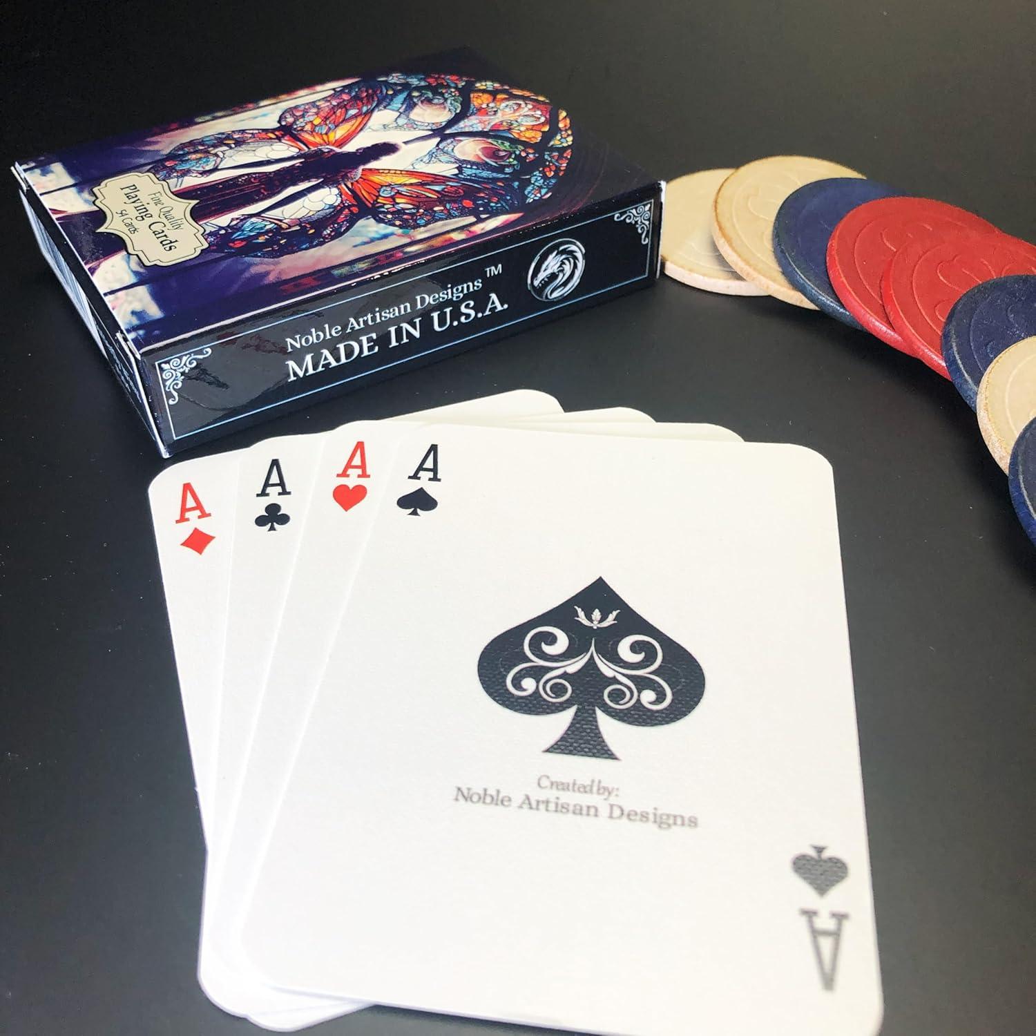 Baraja de Cartas de Alas de Mariposa Noble Artisan 54 cartas