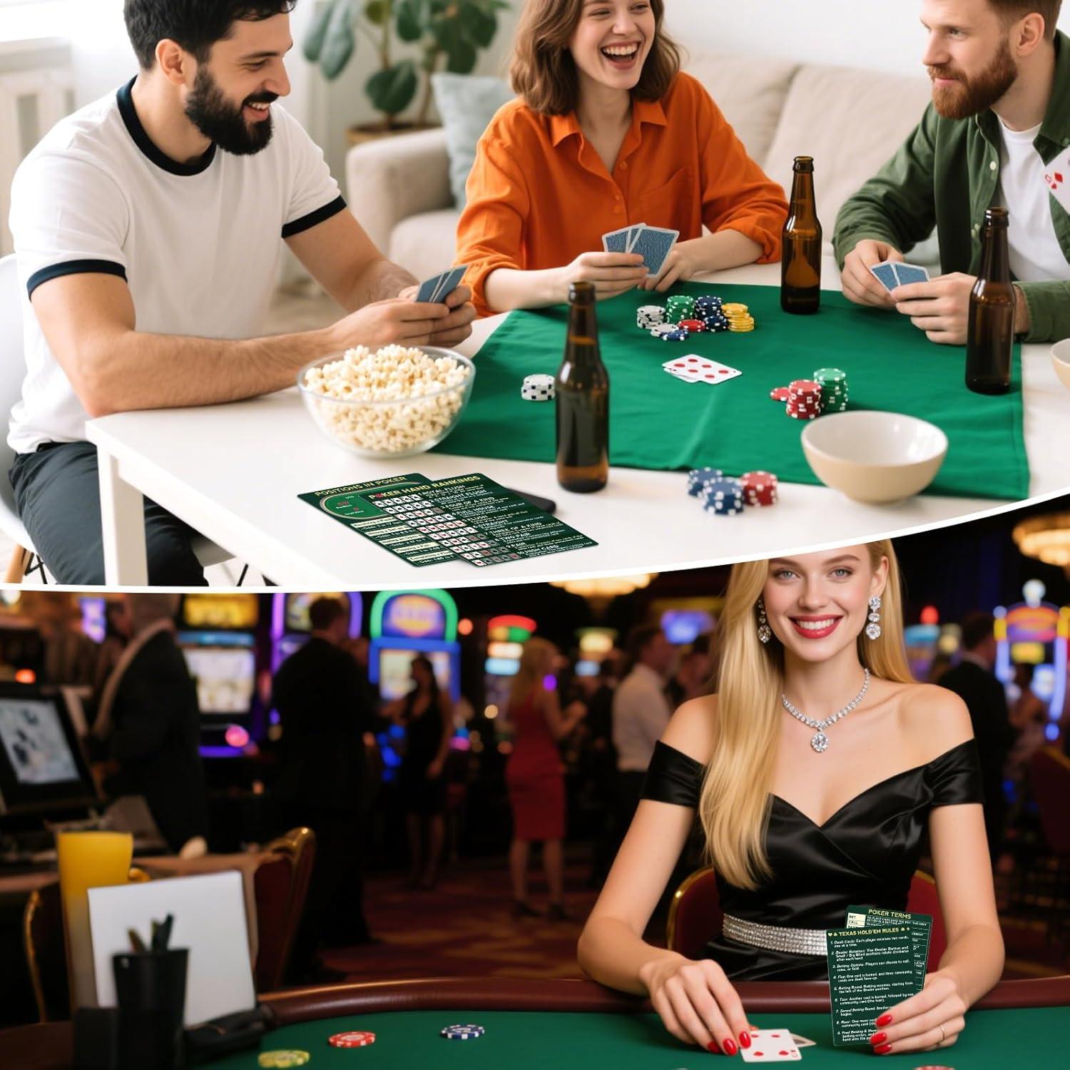 Cartas de Clasificación de Póker OCQOTAT - Paquete de 2, 10.9cm x 7.9cm