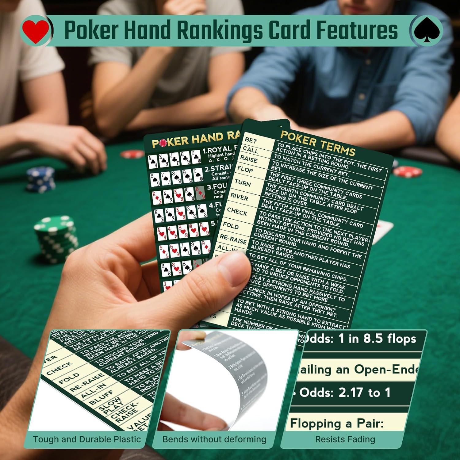 Cartas de Clasificación de Póker OCQOTAT - Paquete de 2, 10.9cm x 7.9cm