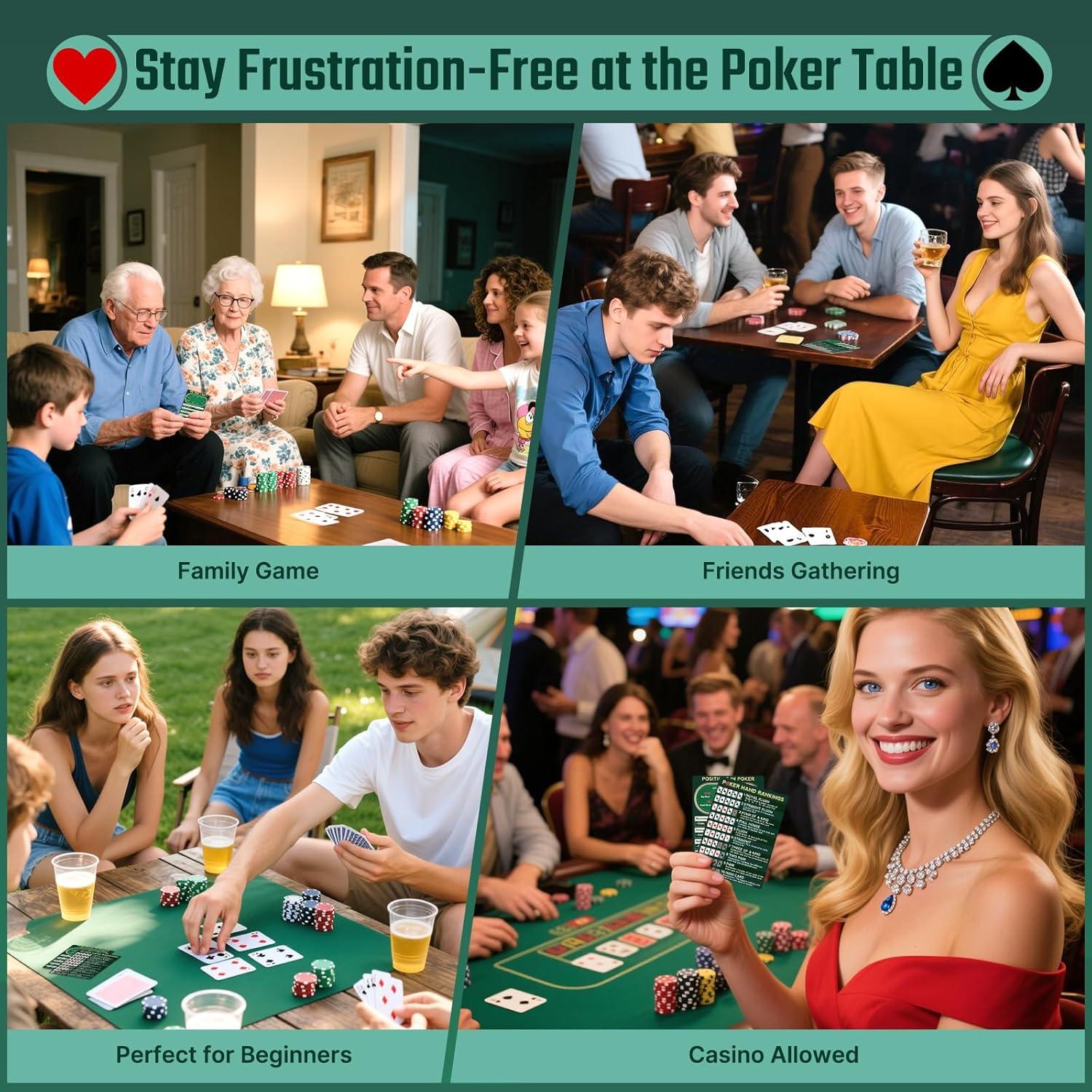 Cartas de Clasificación de Póker OCQOTAT - Paquete de 2, 10.9cm x 7.9cm