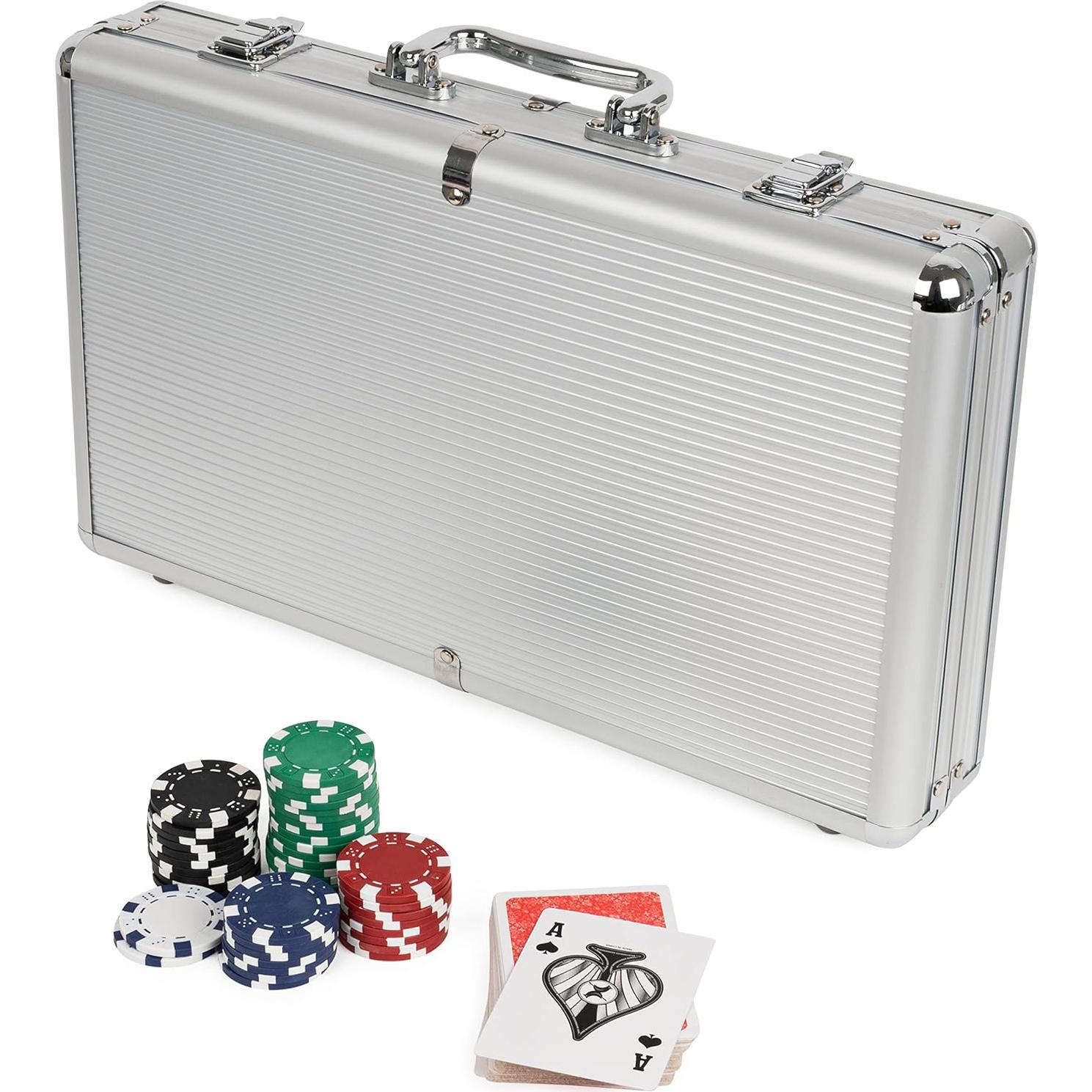 Juego de Poker Texas Hold 'Em Spin Master con 200 Fichas y Cartas