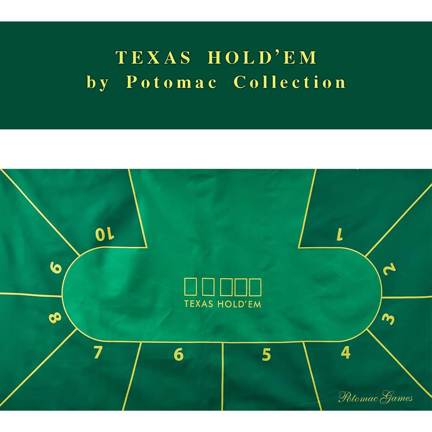 Juego de Póker y Blackjack Potomac - Tapete Fieltro 182x91 cm