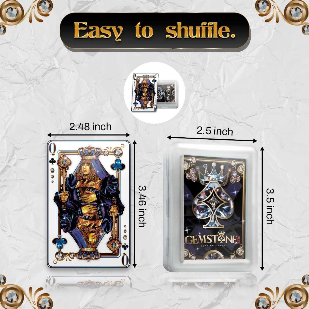 Cartas de Juego Impermeables Mazo de Gemas 54 Piezas