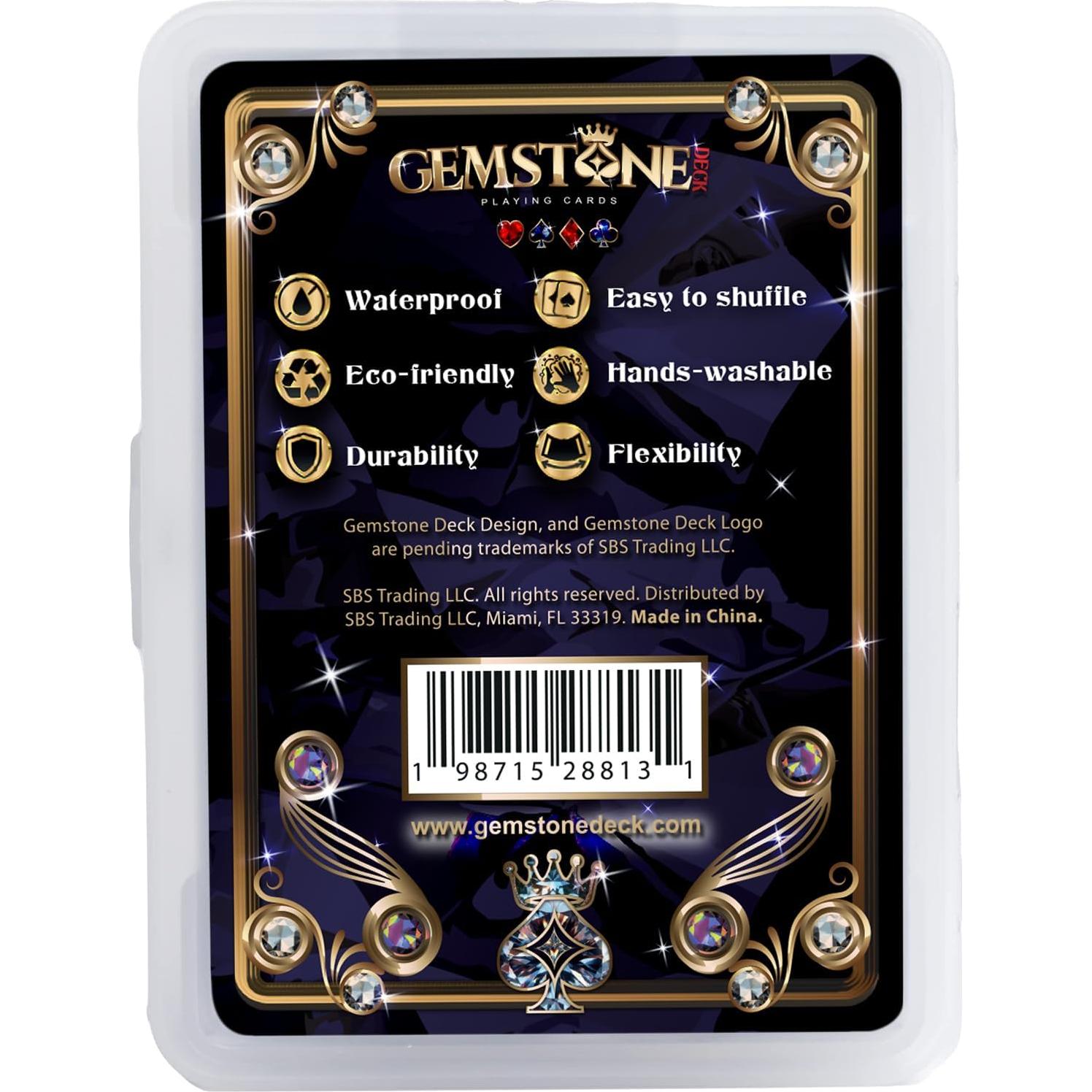 Cartas de Juego Impermeables Mazo de Gemas 54 Piezas