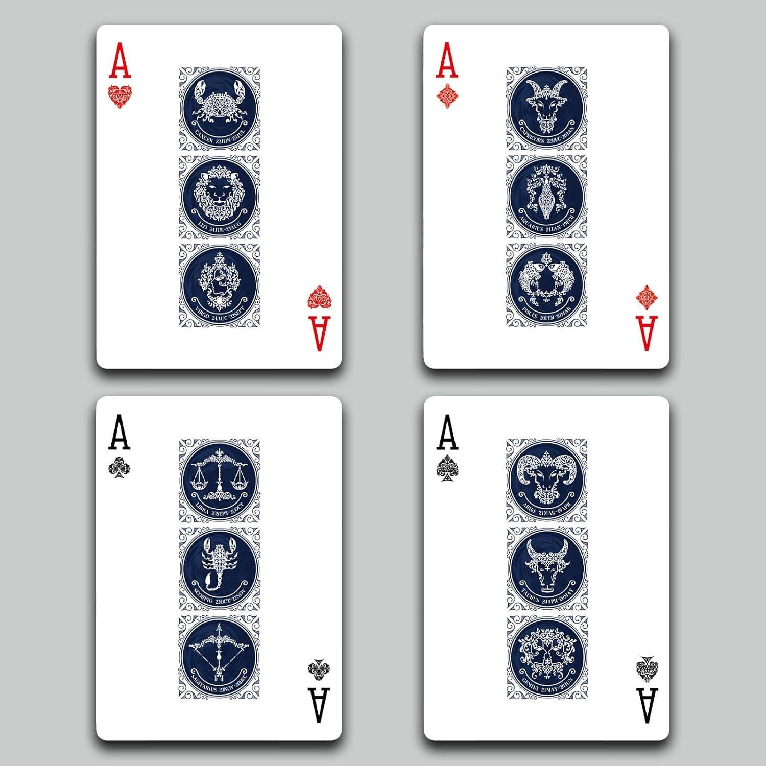 Baraja de Póker Strublfe Zodiac - Cartas Antideslizantes 88x63mm