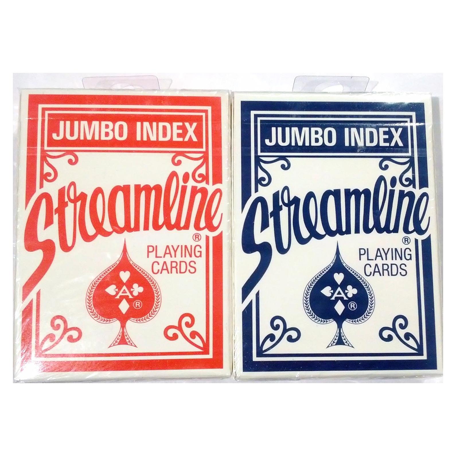 Barajas de Juego Jumbo Index WMU - 2 Paquetes Rojo y Azul