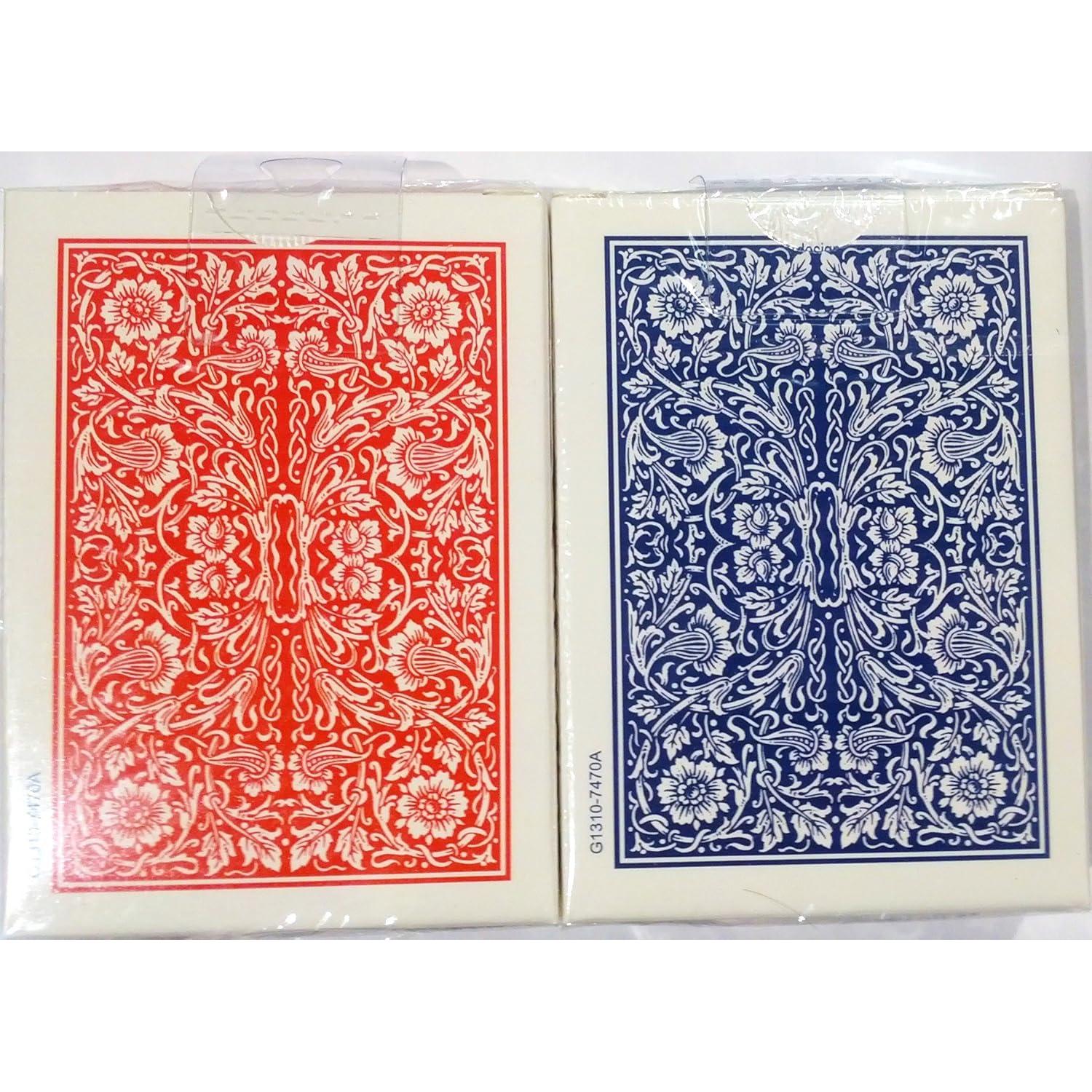 Barajas de Juego Jumbo Index WMU - 2 Paquetes Rojo y Azul