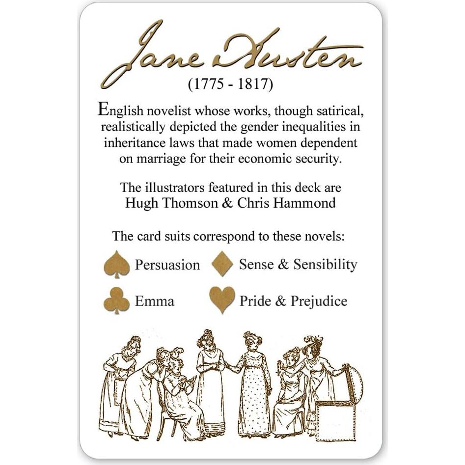Baraja de Jane Austen Prospero Art - 52 cartas ilustradas
