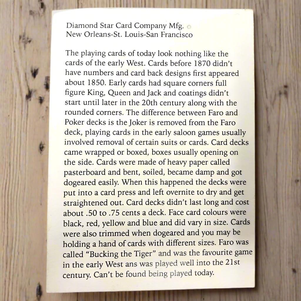 Baraja de Póker Pharo Viejo Oeste 52 Cartas con Esquinas Cuadradas