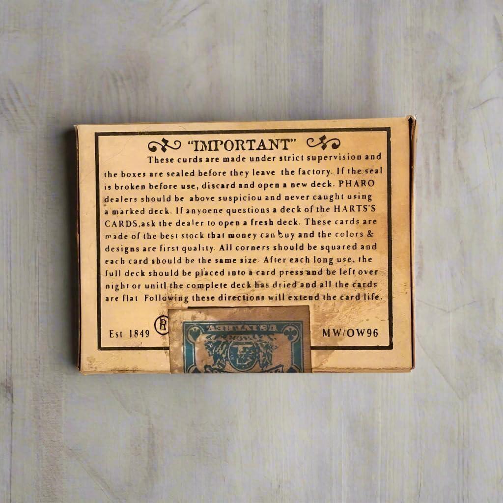 Baraja de Póker Pharo Viejo Oeste 52 Cartas con Esquinas Cuadradas