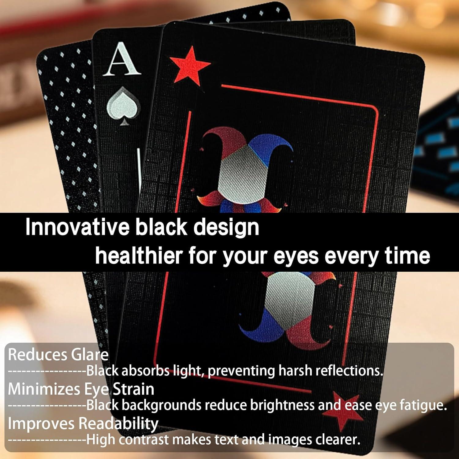 Baraja de Póker Impermeable Ben Niu Classic Negra 54 Piezas