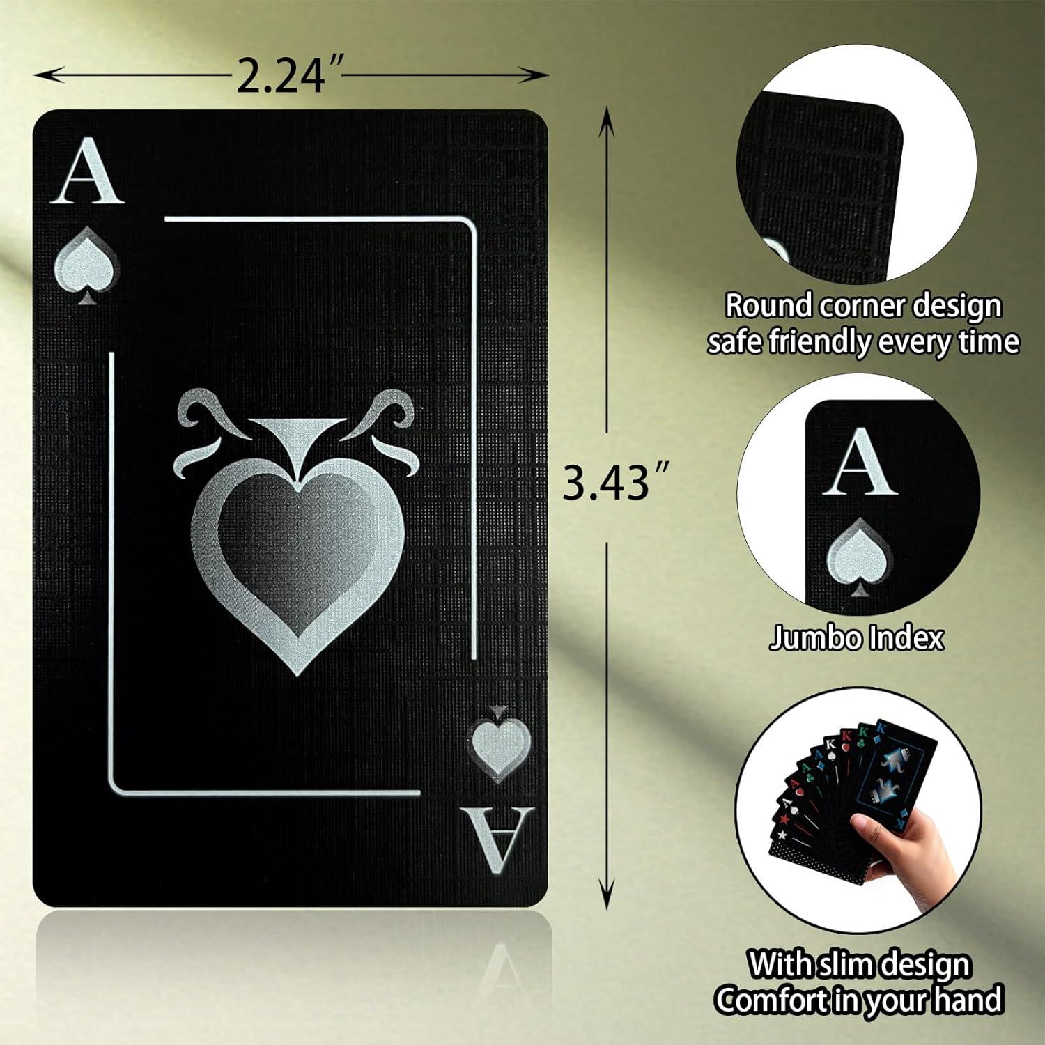 Baraja de Póker Impermeable Ben Niu Classic Negra 54 Piezas