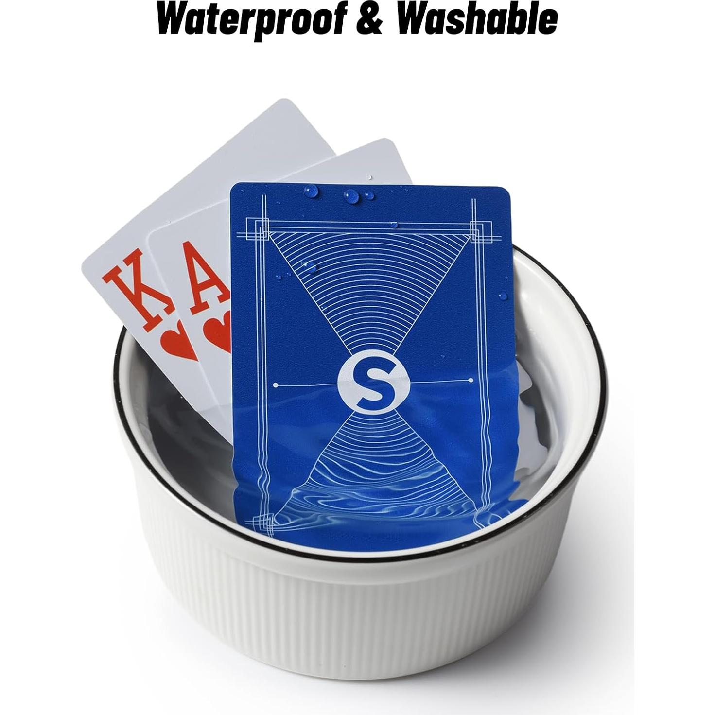 Set de Cartas de Juego 100% Plástico Suptrstr 10 Barajas Jumbo