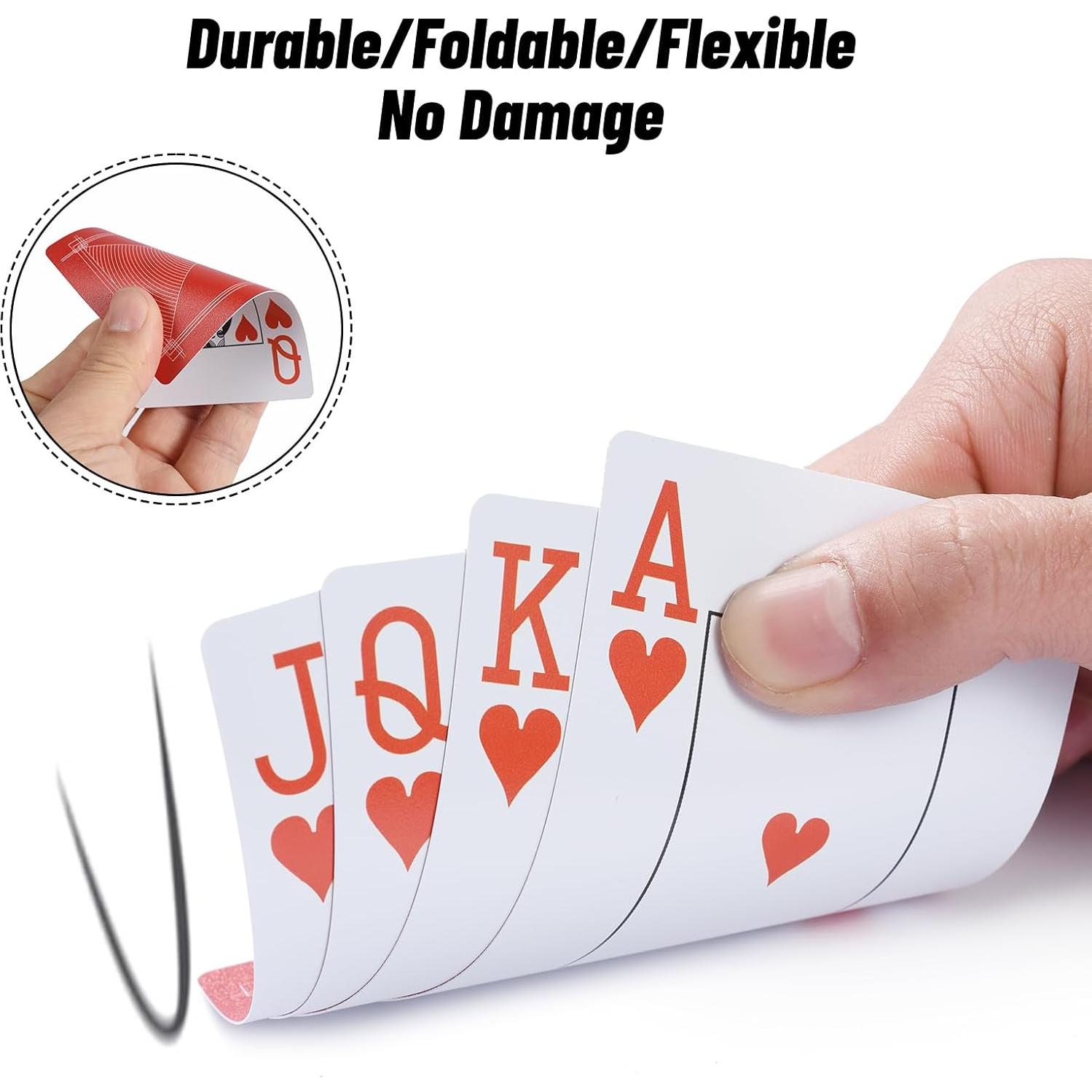 Set de Cartas de Juego 100% Plástico Suptrstr 10 Barajas Jumbo