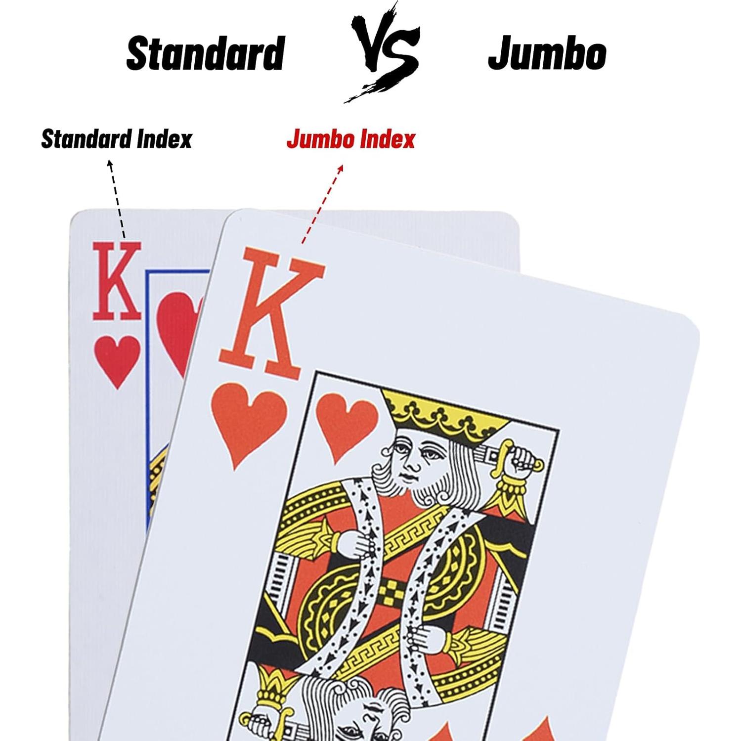 Set de Cartas de Juego 100% Plástico Suptrstr 10 Barajas Jumbo