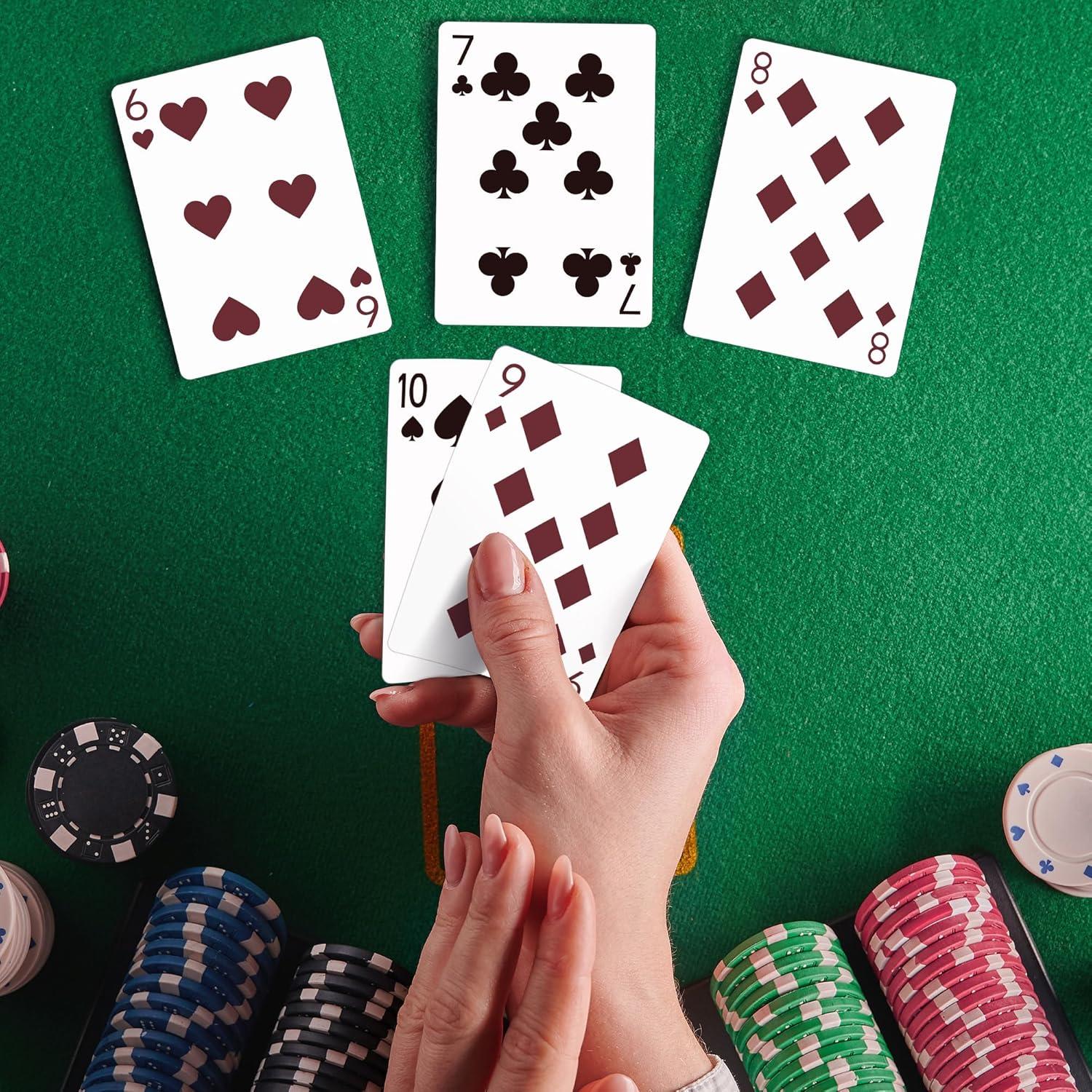 Barajas de Póker Wkchxd - 2 Paquetes Rojas Estándar 88x63mm