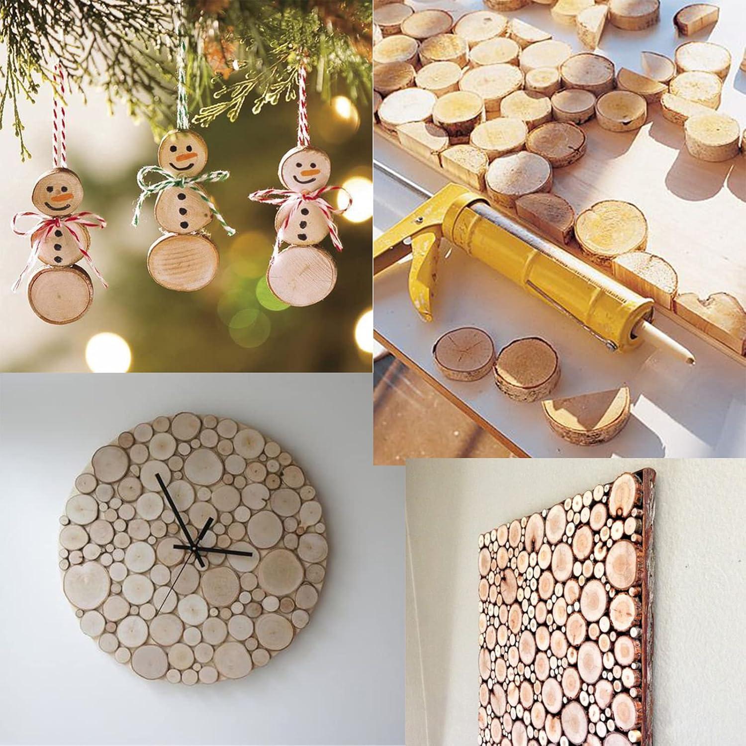 Rodajas de Madera Natural 100Pcs 1.5-2.5cm para Manualidades