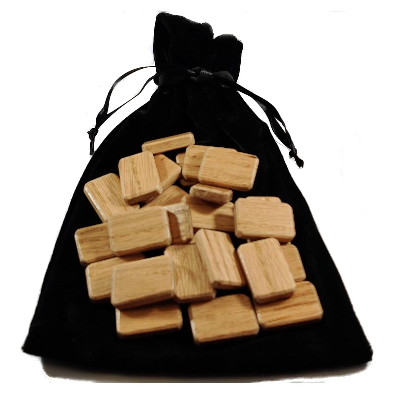 Juego de Runas de Madera sin Terminar - Alfabeto Elder Futhark