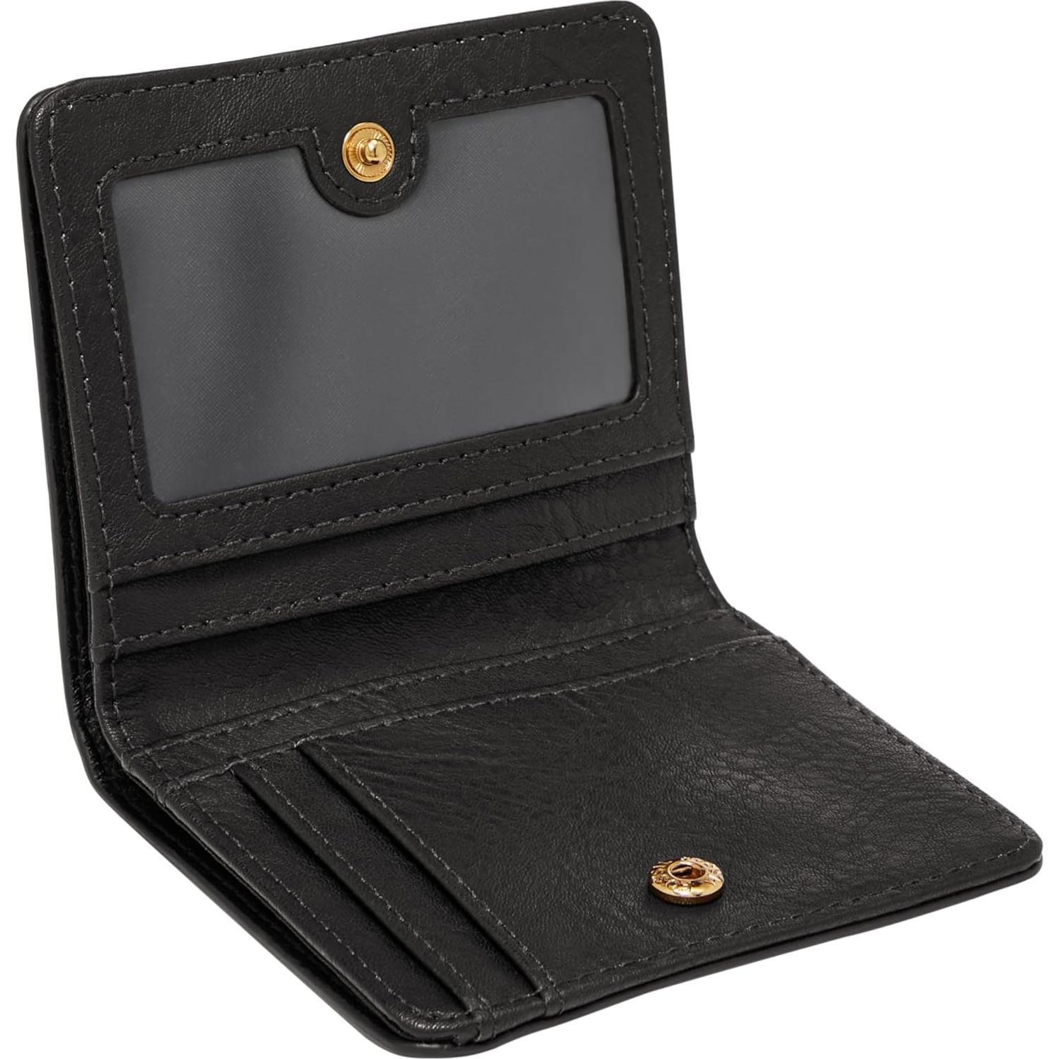 Cartera de Cuero Fossil Logan para Mujeres Negra