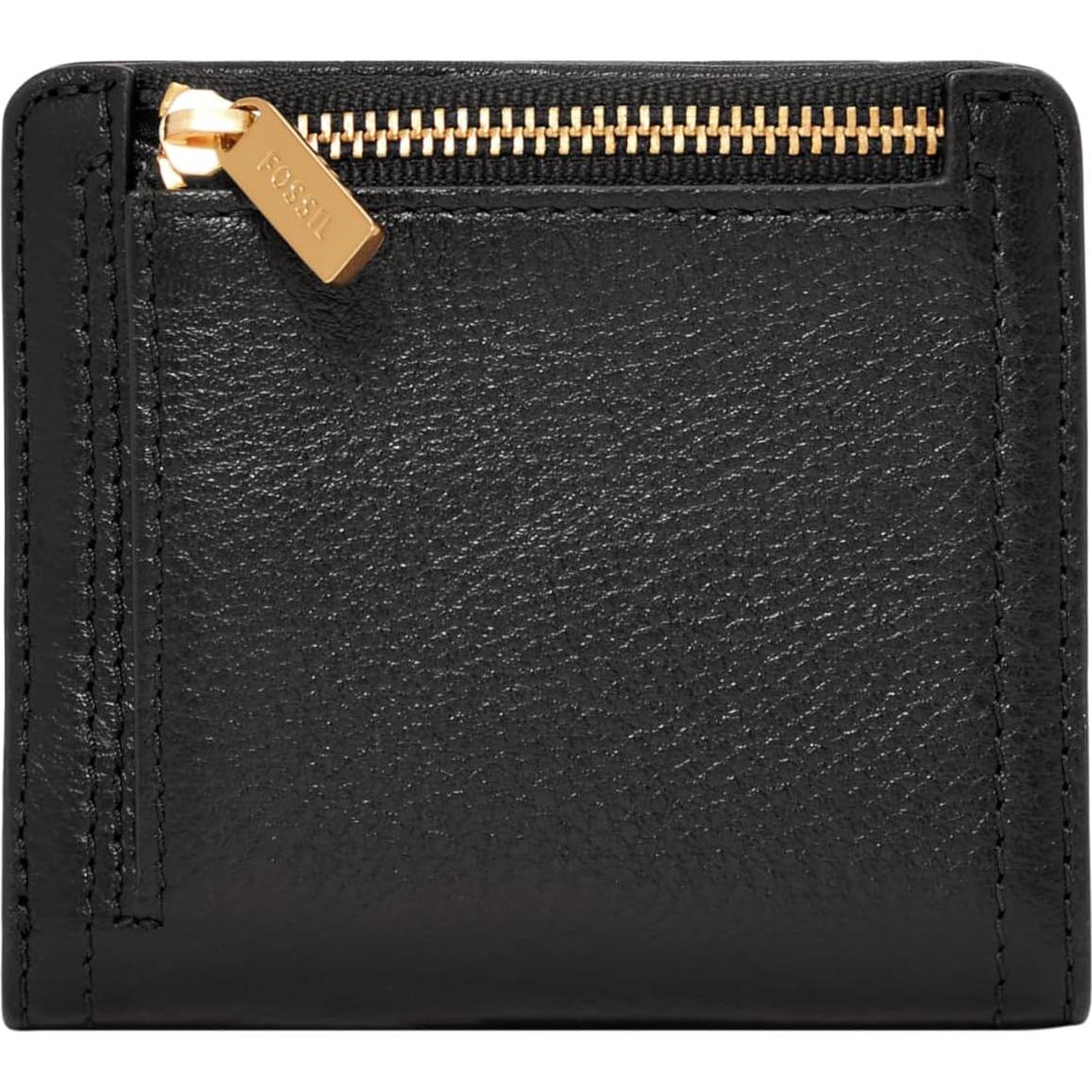Cartera de Cuero Fossil Logan para Mujeres Negra