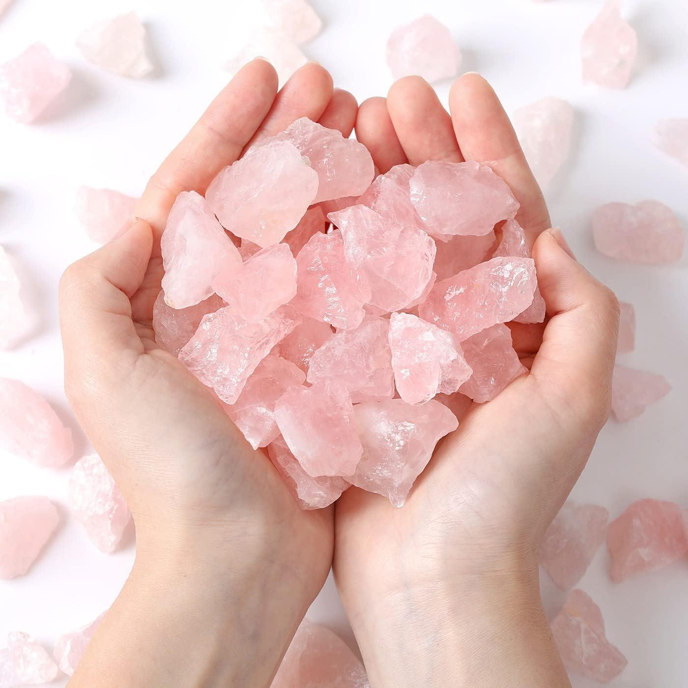 Cristales de Cuarzo Rosa Natural MAIBAOTA 200g para Sanación