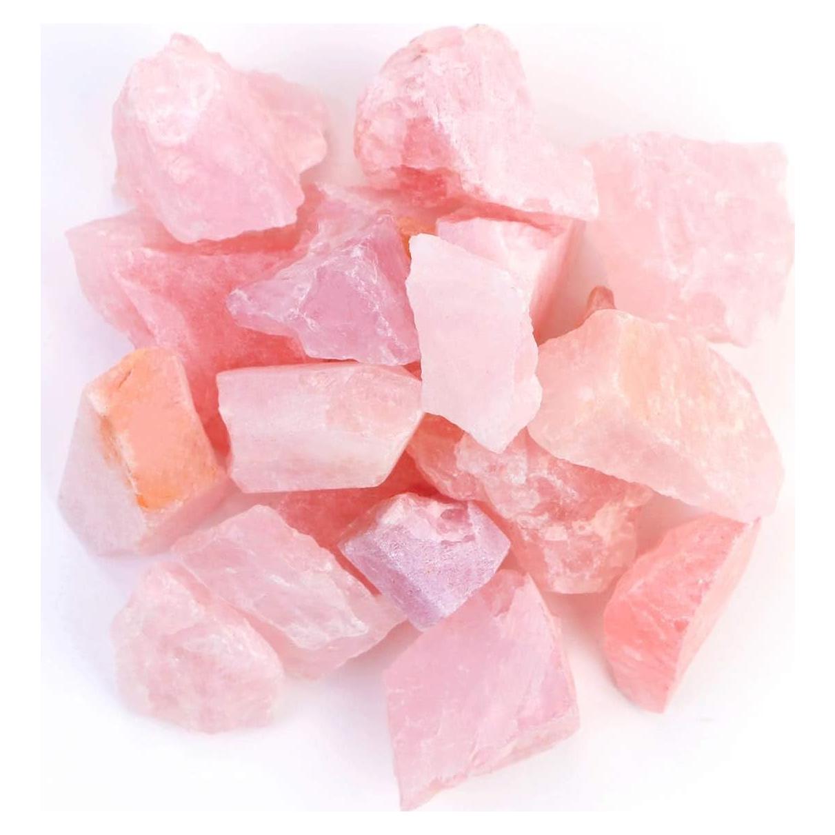 Cristales de Cuarzo Rosa Natural 950g para Joyería y Sanación