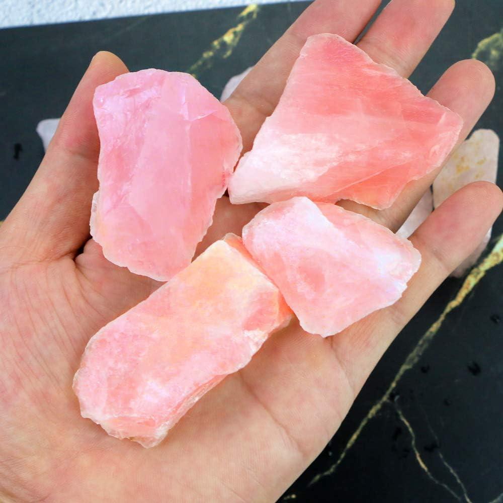 Cristales de Cuarzo Rosa Natural 950g para Joyería y Sanación