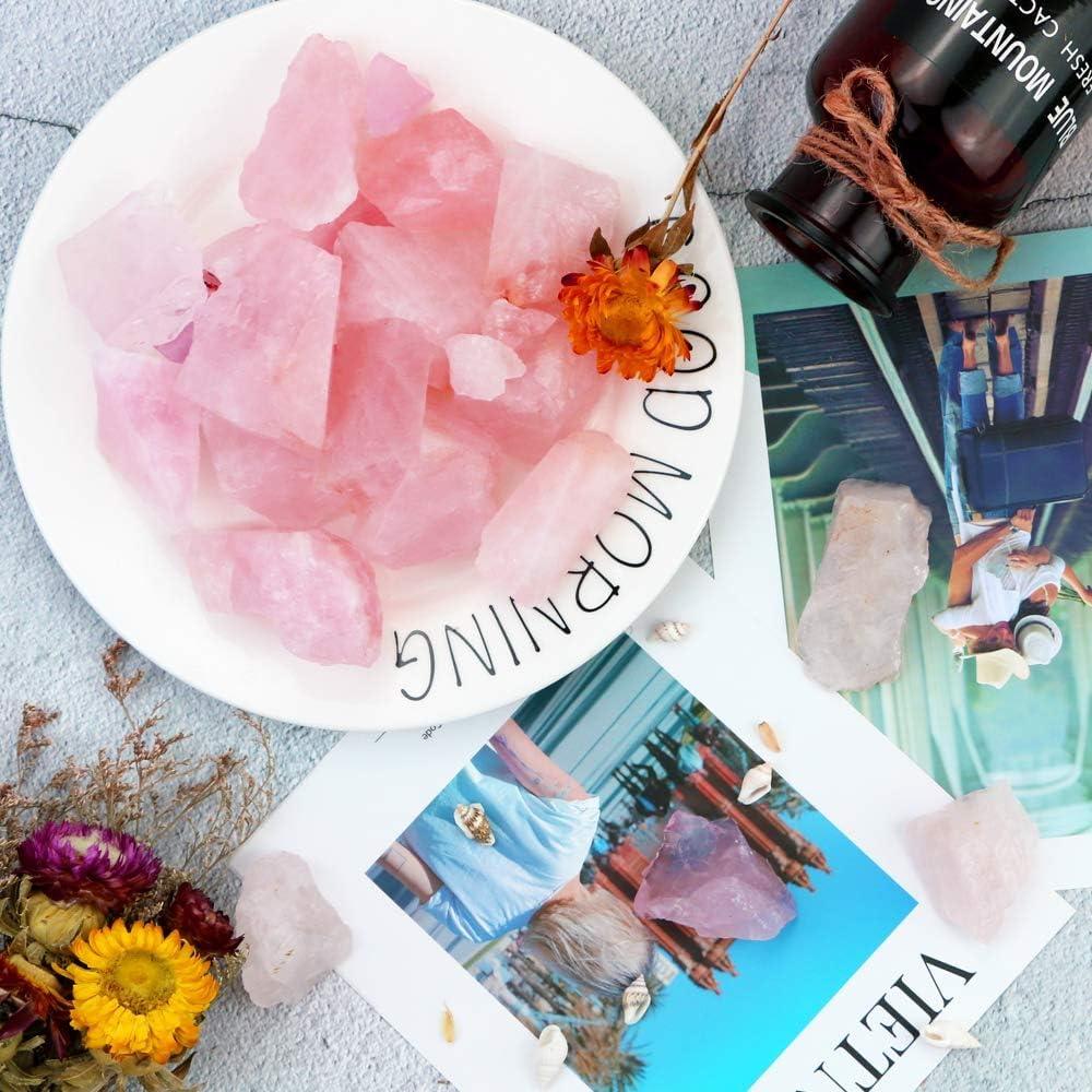 Cristales de Cuarzo Rosa Natural 950g para Joyería y Sanación